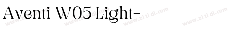 Aventi W05 Light字体转换